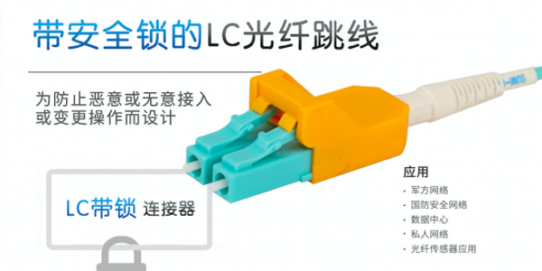 带安全锁的LC光纤跳线